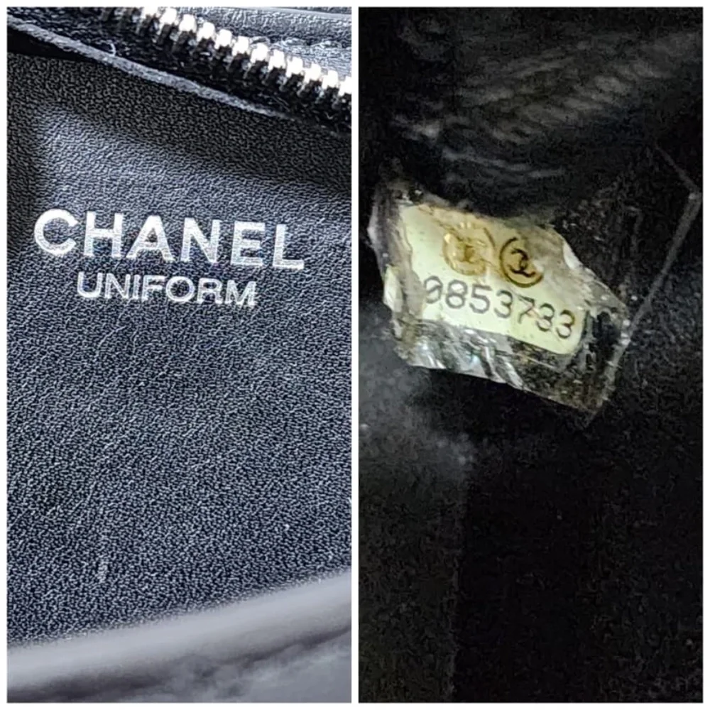 Authentic Chanel 2014 Uniform Quilted Bum/Waist Bag Black